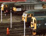 56022 & 58045 & 56008 & 20187 at Toton 14.03.1990