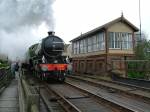 Ex LNER B1 61603 departs Wandsford - Nene Valley Rwy.