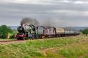 Nunney Castle + 37706 Cathedrals Express