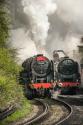 Brit Departing, Passing 9f At Grosmont