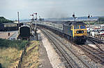 Class 47 passing camping coaches.