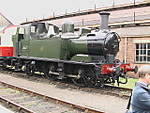 GWR 4800 Class No. 4866 outside the main shed at Didcot.