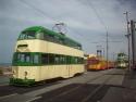 715 672+682 And 717, Bispham, Blackpool Tramway, Uk.