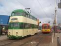 715 And 672+682, Pleasure Beach, Blackpool Tramway, Uk.