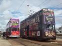 718 And 707, Pleasure Beach, Blackpool Tramway, Uk.