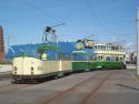 604 605 And 147, Pleasure Beach Loop, Blackpool Tramway, Uk.