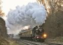 Vintage Trains Excursion 'the Lincoln Christmas Market ' Steams Away From Water Orton