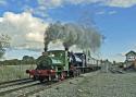 Peckett 'Teddy' Pilots Hunslett 'Holly Bank No.3' As They Depart Brownhills West Station