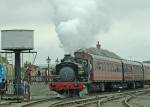 Passenger train departs Brownhills West Station