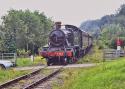 Ex Gwr Large Praire  5194 Exits Borle Viaduct As It Heads North Towards Highley