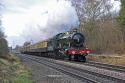 Gwr Hall Class 4-6-0 No 4965 Rood Ashton Hall Steams Away From Water Orton 15/12/2012