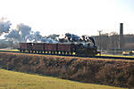 Jinty 47324 passes burrs on the ELR with a demo freight in January 2006