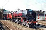 "Duchess of Sutherland waits at Crewe for the train from Euston.17/6/2