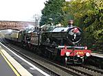 GWR Hall & Castle pass Appleford. 08.11.08