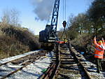Ecclesbourne Valley Railway Steam Crane in Action