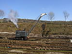 Steam Crane in action at Wirksworth, Derbyshire.