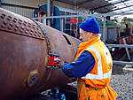 Ecclesbourne Valley Railway Andrew Barclay 0-4-0T: Spliting the boiler: 2