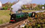 34070.Manston departs Swanage.2-5-09.