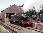 5553.Ex GWR 2-6-2T.Shunting demo.Dunster.WSRly Gala.08.03.2008.