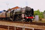 70013.Oliver Cromwell,departing from Exeter St David's.13.06.09.