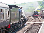 7903 Foremarke Hall with 88 and 34007 Wadebridge arriving at Winchcombe.02.