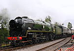 34036 Braunton and 34007 Wadebridge leave Williton.04.10.08.