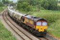 Ews 66  6602 Mossend-clitheroe  Empty Cement Tanks Passing Through Long Preston Station