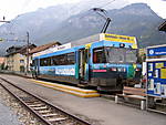 Railcar on MIB line at Meiringen terminus, 16/9/2007