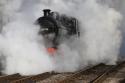 4F # 43924 Coming Off Shed At Haworth 27/02/2015