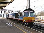 Stobart Rail # 66411 @ Preston 07/04/2008.