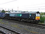 DRS class 66 # 66407 @ Preston station 2007.