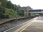 Derelict platform at Lancaster station.