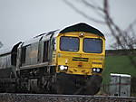 Freightliner 66586 @ Hellifield 13/03/2008.