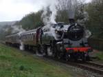 Standard 4MT tank # 80098 @ Irwell Vale station 10/04/2009.